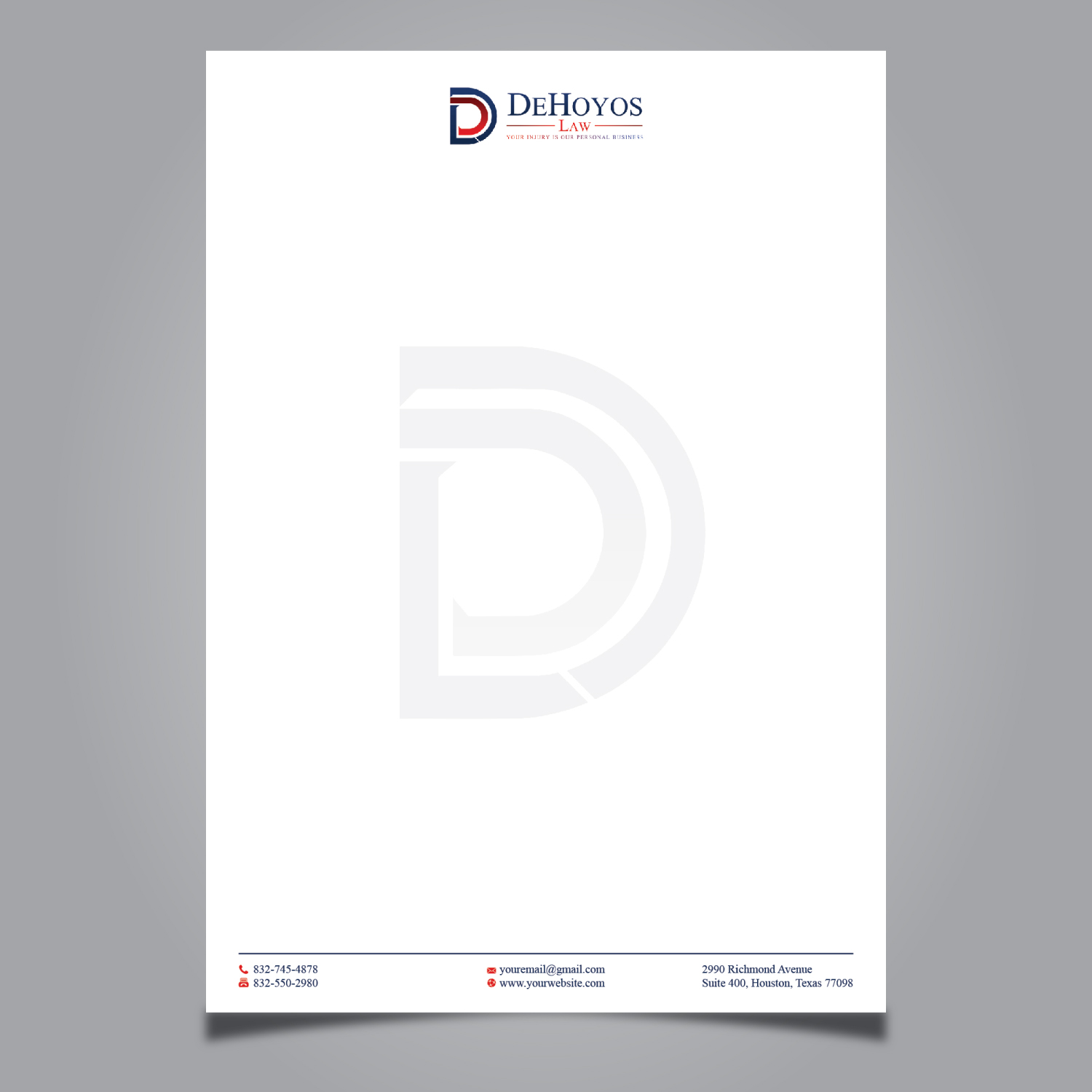 Stationery Design by Imagine design000 for DeHoyos Law | Design #27996911
