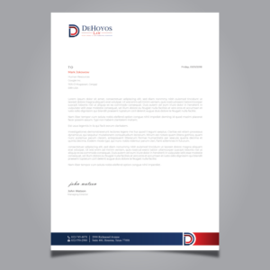 Diseño de Papelería por Imagine design000 para DeHoyos Law | Diseño: #27996919