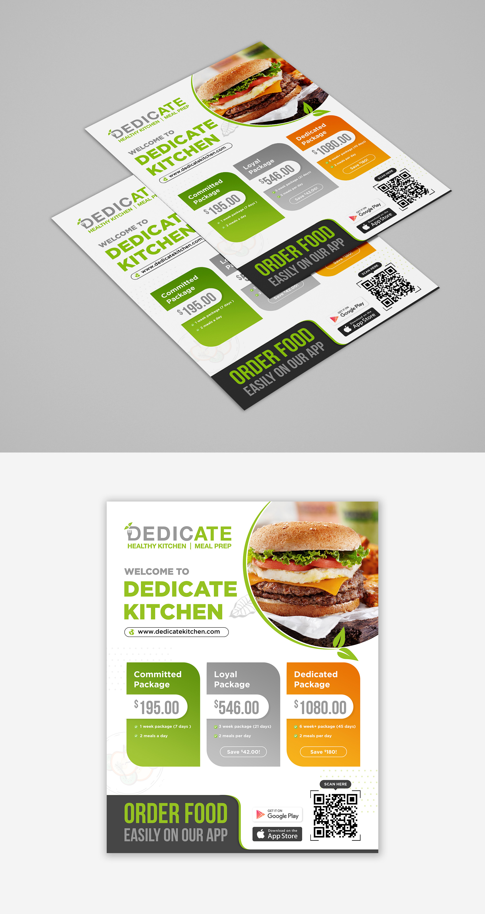 Flyer Design by Design Motion for DEDICATE Healthy Kitchen | Design #28003504