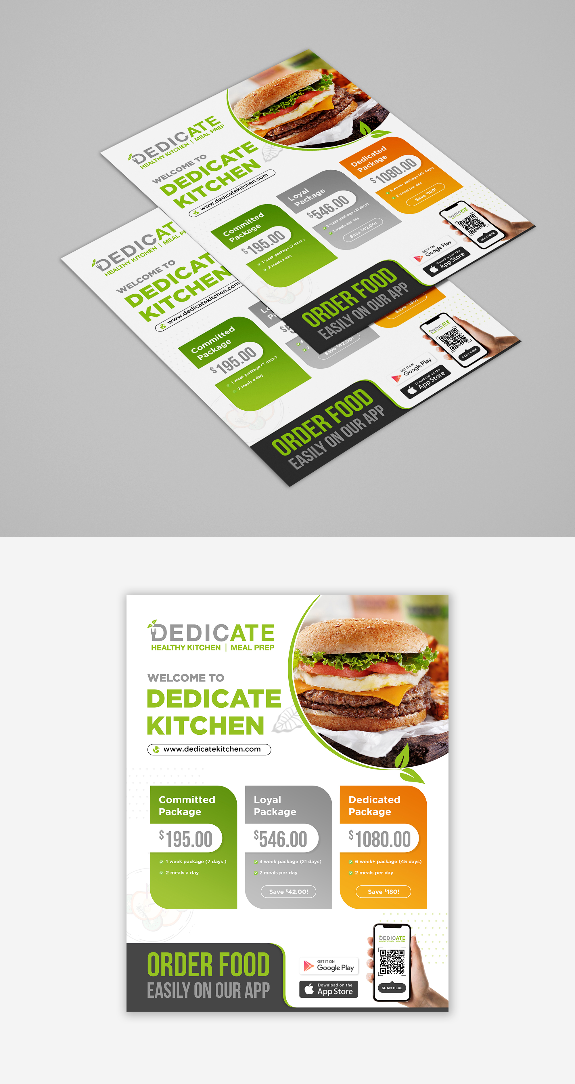 Flyer Design by Design Motion for DEDICATE Healthy Kitchen | Design #28003515