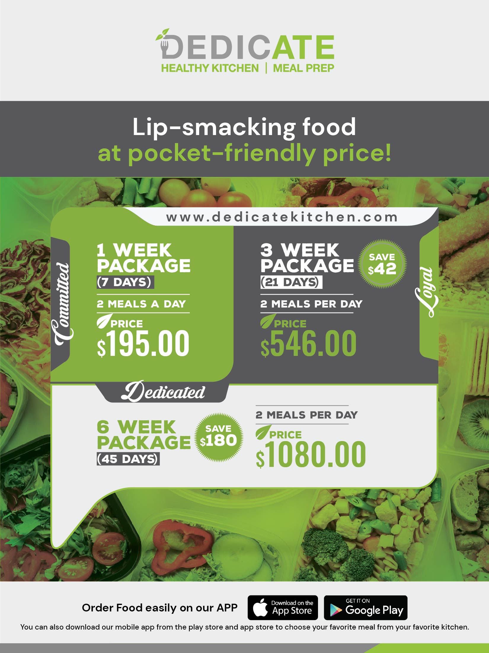 Flyer Design by yugcreativeart for DEDICATE Healthy Kitchen | Design #28005352