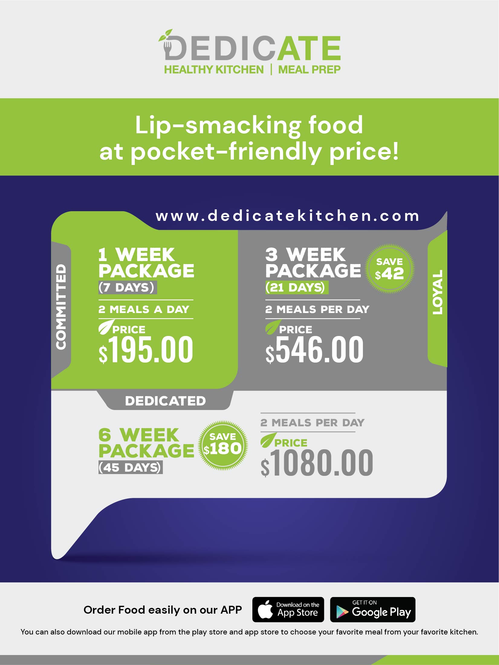 Flyer Design by yugcreativeart for DEDICATE Healthy Kitchen | Design #28005353