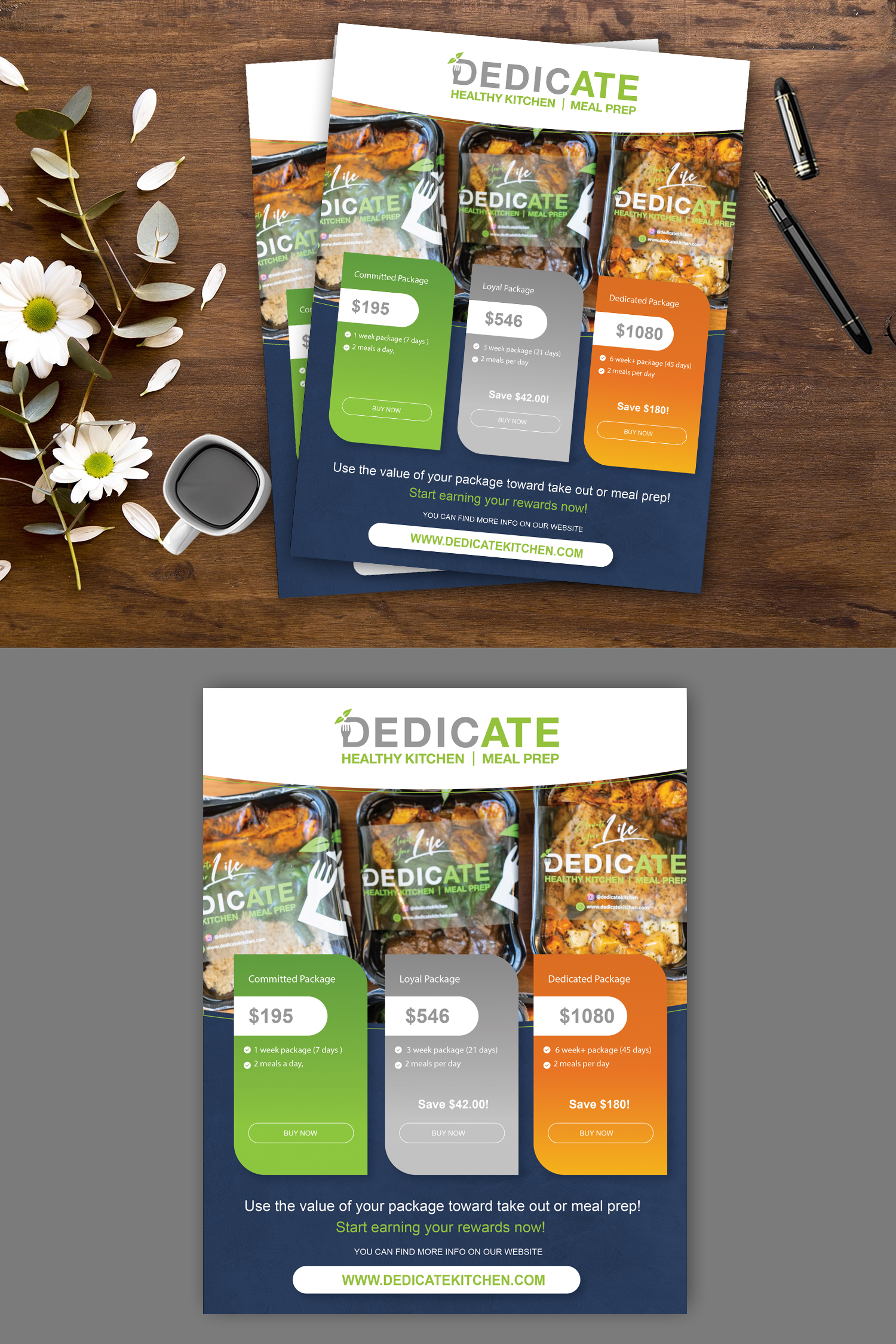 Design de Flyer par alex989 pour DEDICATE Healthy Kitchen | Design #28003456