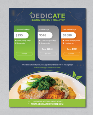 Flyer Design by alex989 for DEDICATE Healthy Kitchen | Design: #28004146