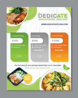 Flyer Design by alex989 for DEDICATE Healthy Kitchen | Design: #28004260