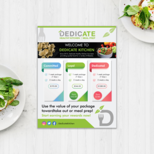 Flyer Design by Desire Design Solutions for DEDICATE Healthy Kitchen | Design: #28001467