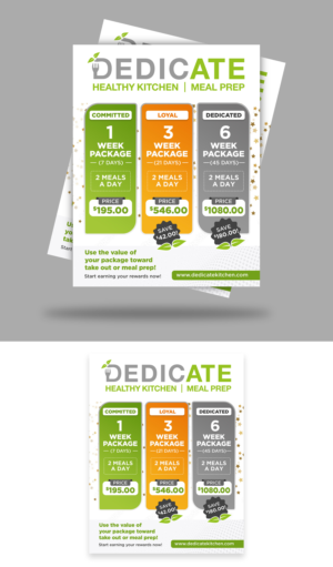 Flyer Design by debdesign for DEDICATE Healthy Kitchen | Design: #28001664