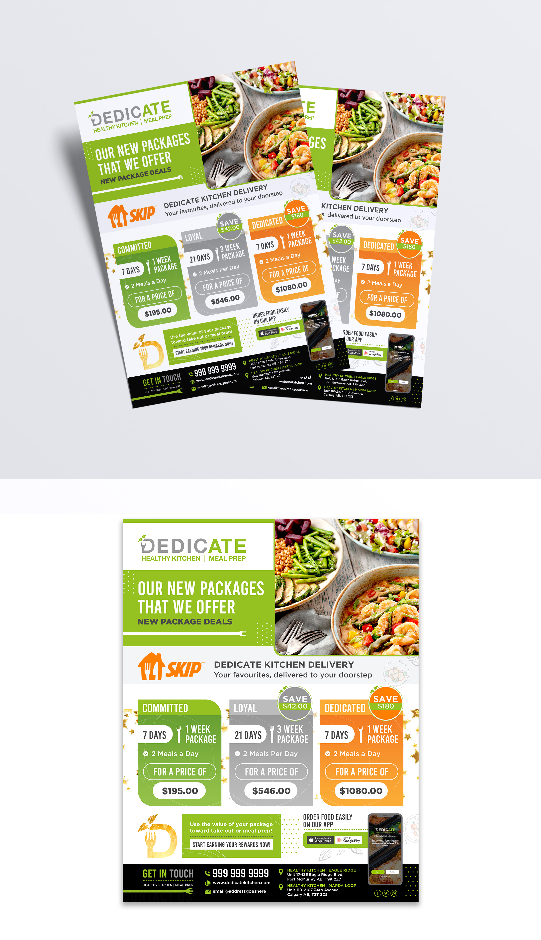 Diseño de Flyer por debdesign para DEDICATE Healthy Kitchen | Diseño #28007545
