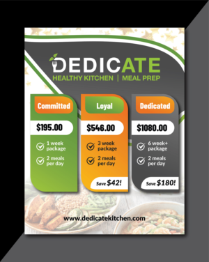 Flyer Design by Deziners Zone for DEDICATE Healthy Kitchen | Design: #28002456