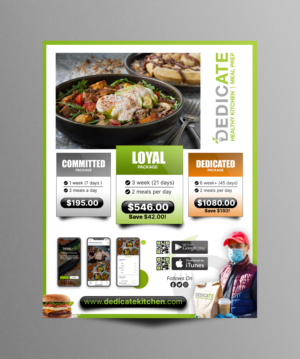 Diseño de Flyer por chandrayaan.creative para DEDICATE Healthy Kitchen | Diseño #28008386
