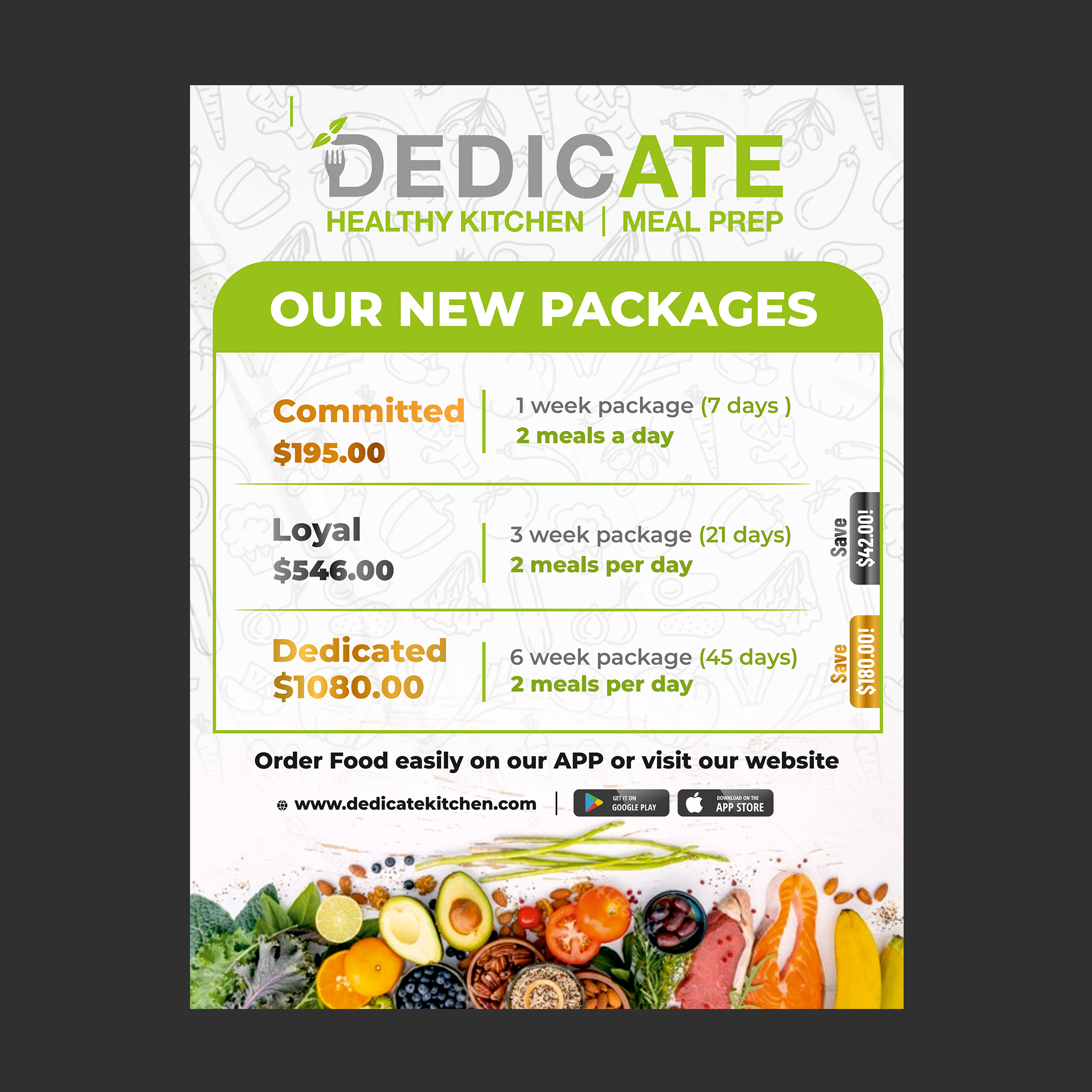 Flyer Design by ecorokerz for DEDICATE Healthy Kitchen | Design #28008722