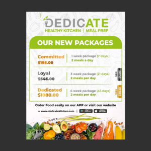 Flyer Design by ecorokerz for DEDICATE Healthy Kitchen | Design: #28008722