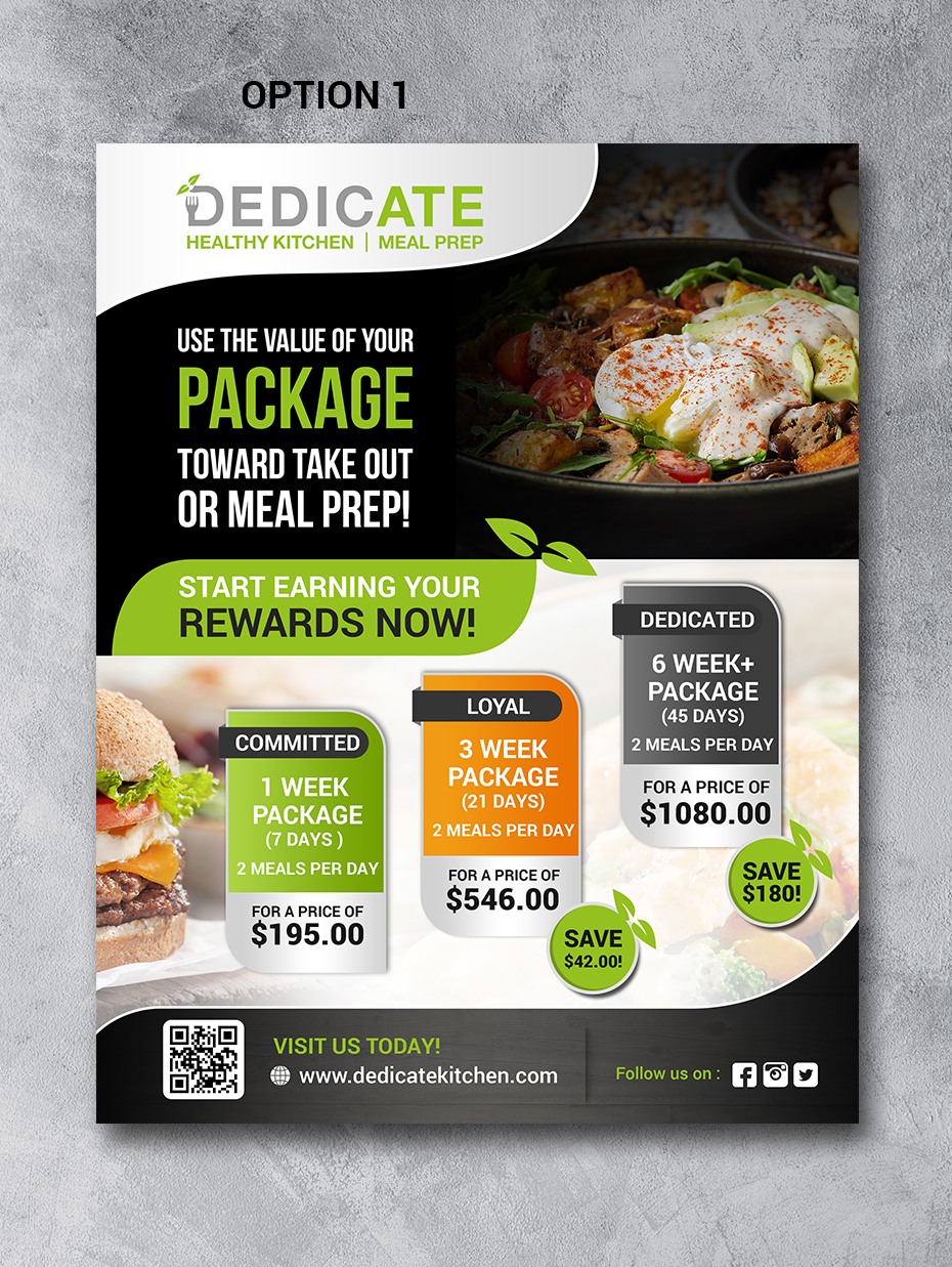 Flyer Design by innovative earth for DEDICATE Healthy Kitchen | Design #28002471