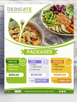 Flyer Design by SAI DESIGNS for DEDICATE Healthy Kitchen | Design: #28008704