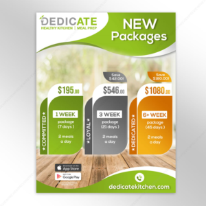 Flyer Design by DA. for DEDICATE Healthy Kitchen | Design: #28000691