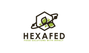 Company name : HEXAFED / Baseline : Food solutions with impact | Logo Design by logoQ