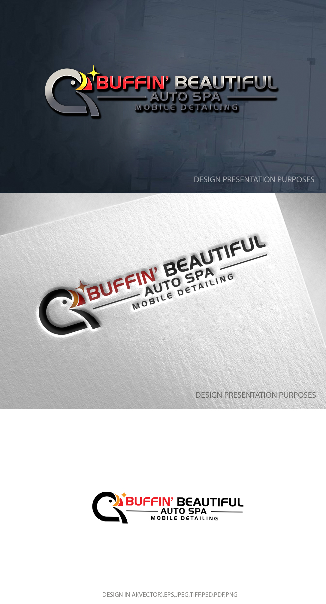 Logo-Design von zebronicgraphic für Buffin’ Beautiful Auto Spa | Design #28008586