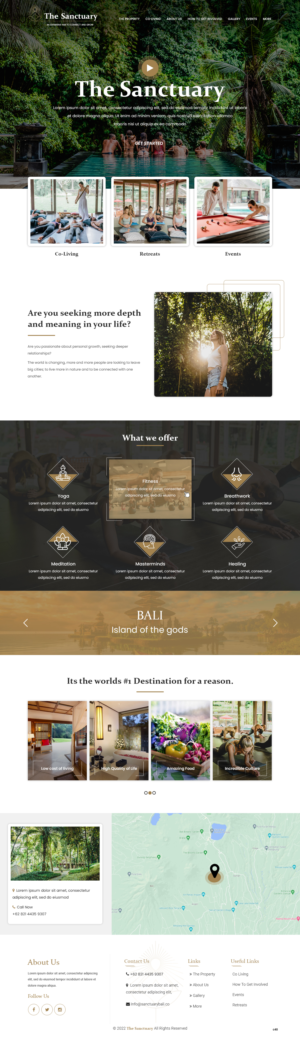 Sanctuary Retreat Center Website | Web Design par pb