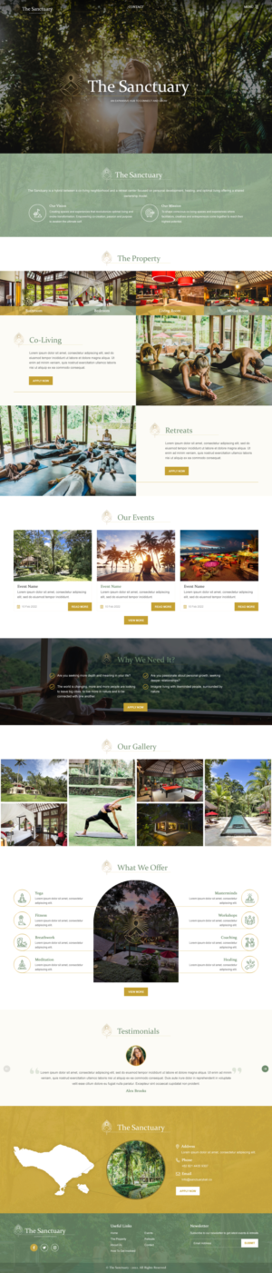 Sanctuary Retreat Center Website | Web Design par rightway