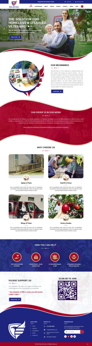 Wordpress Design by pb for Ride with Valor | Design: #28028009