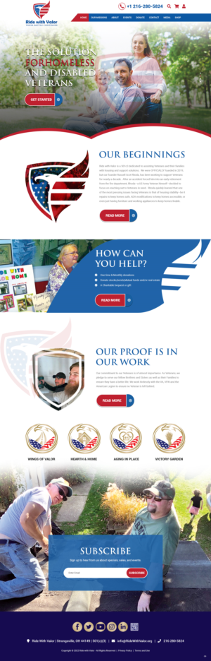 Wordpress Design by pb for Ride with Valor | Design: #28028010