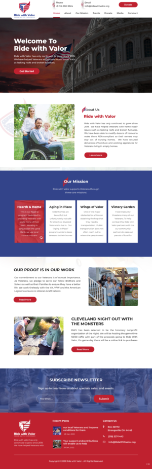 Wordpress Design by pb for Ride with Valor | Design: #28028011