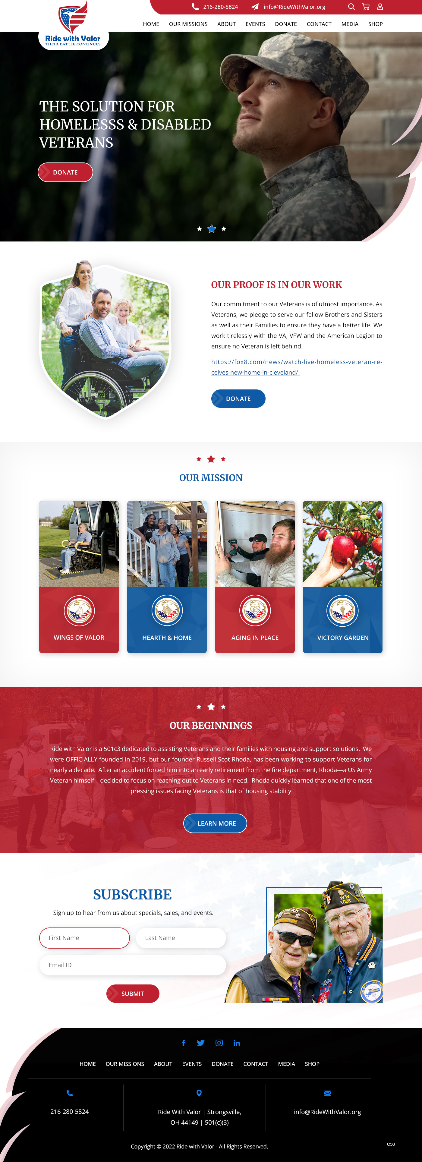 Wordpress Design by pb for Ride with Valor | Design #28028018