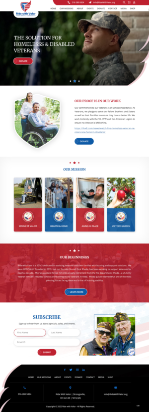 Wordpress Design by pb for Ride with Valor | Design: #28028018