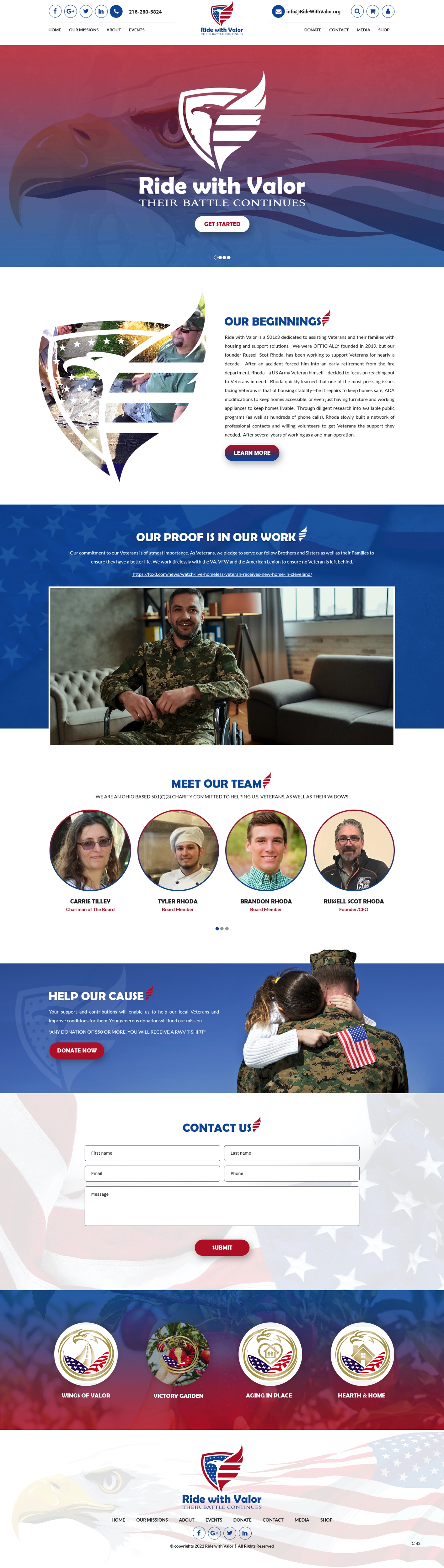 WordPress-Design von pb für Ride with Valor | Design #28028019