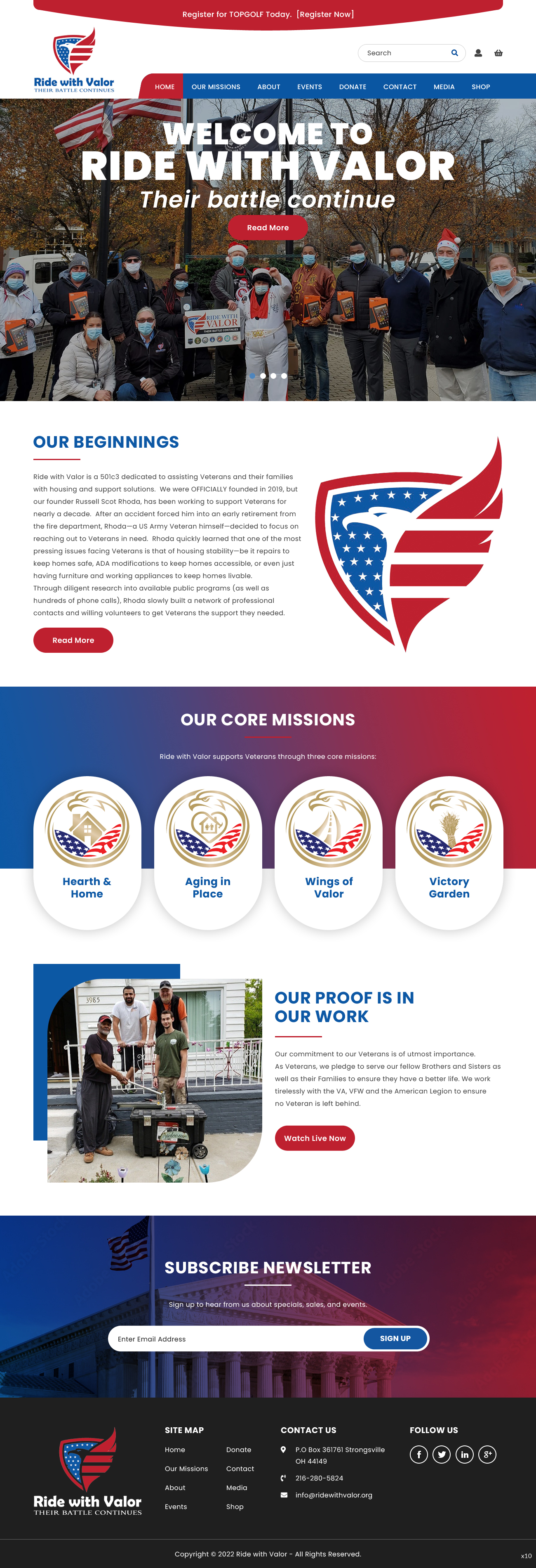 Wordpress Design by pb for Ride with Valor | Design #28028020