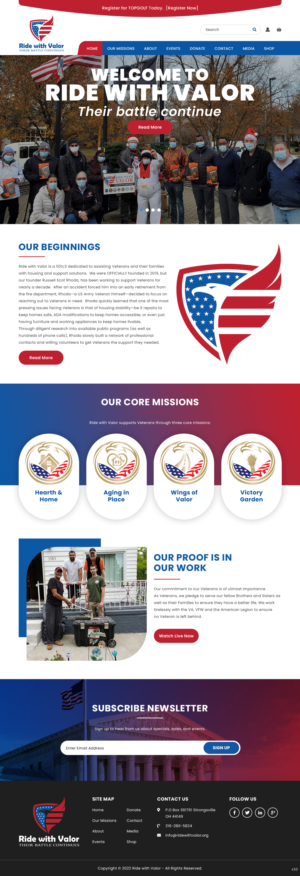 Wordpress Design by pb for Ride with Valor | Design: #28028020