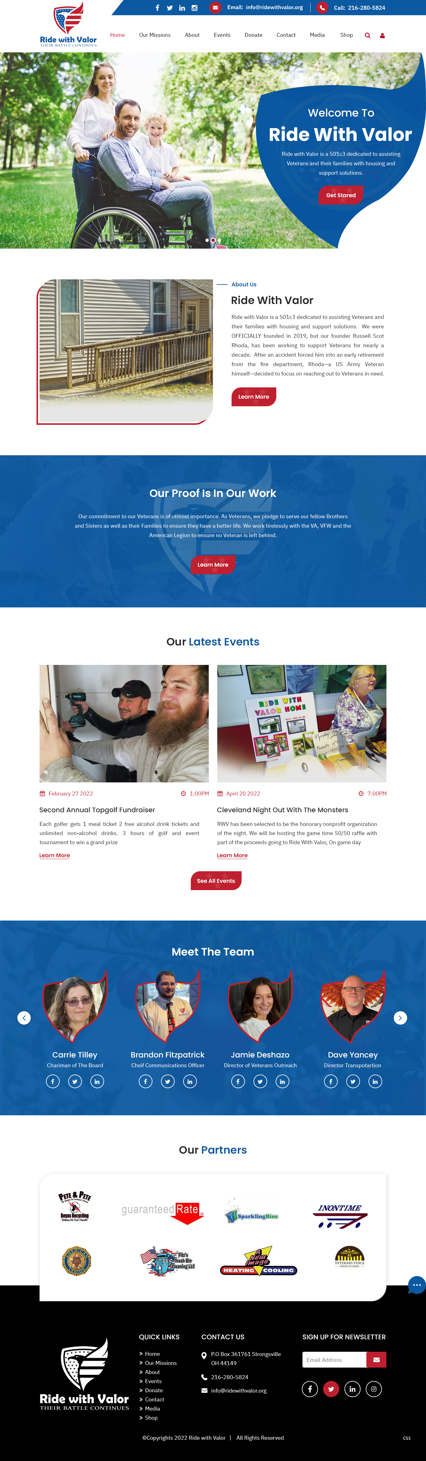 Wordpress Design by pb for Ride with Valor | Design #28028021