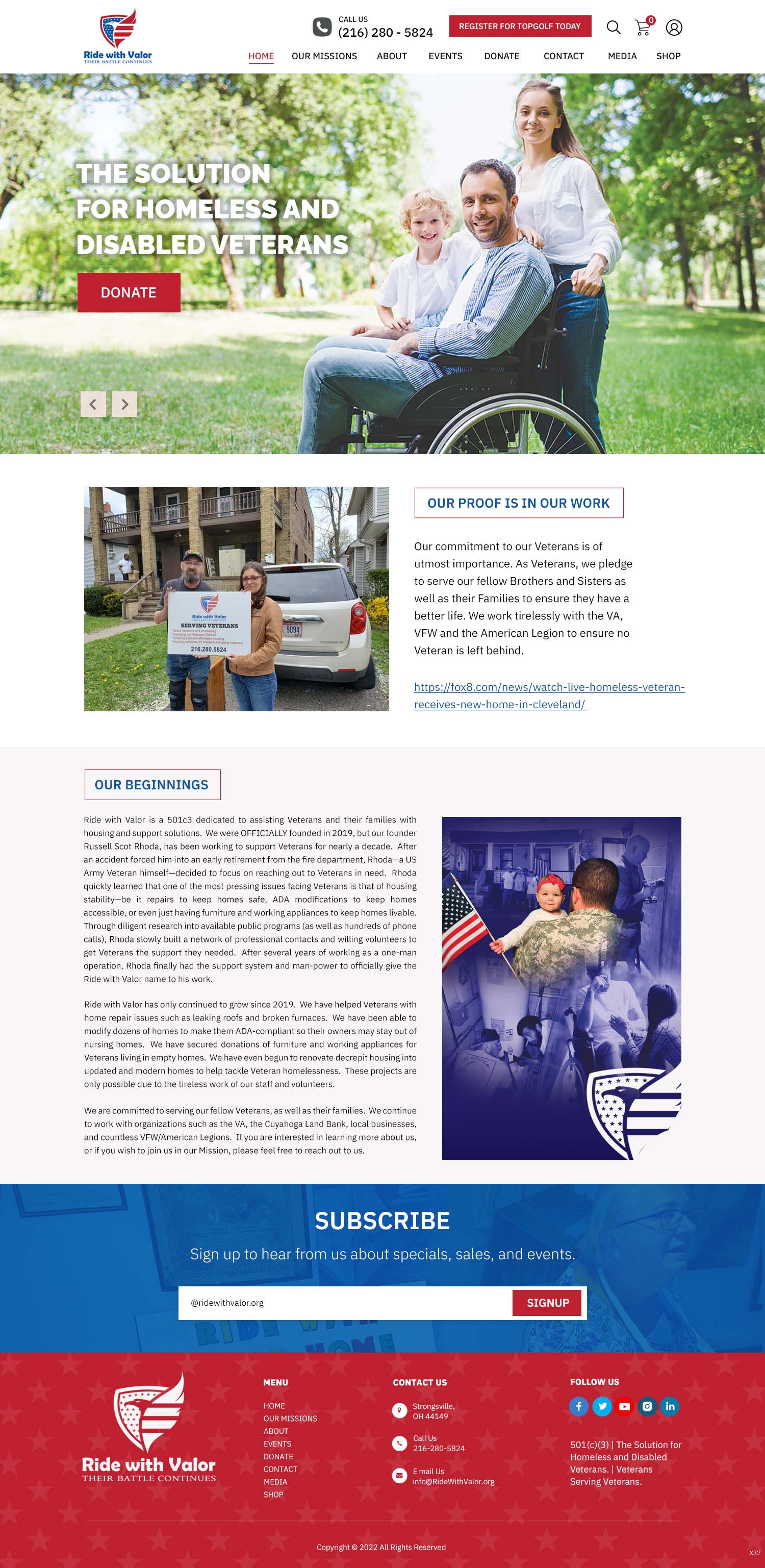 Wordpress Design by pb for Ride with Valor | Design #28028024