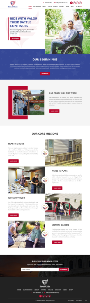 Wordpress Design by pb for Ride with Valor | Design: #28032960