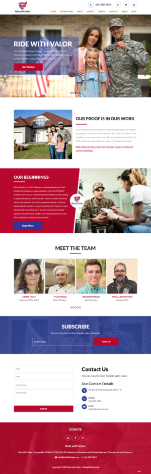 Wordpress Design by pb for Ride with Valor | Design: #28032961