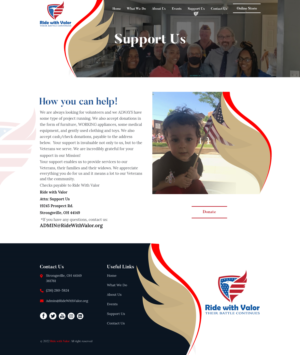 Wordpress Design by sai.designer87 for Ride with Valor | Design: #28026975