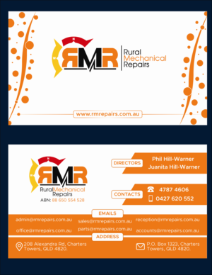 Visitenkarten-Design von Wasifhan für Rural Mechanical Repairs | Design: #28025676