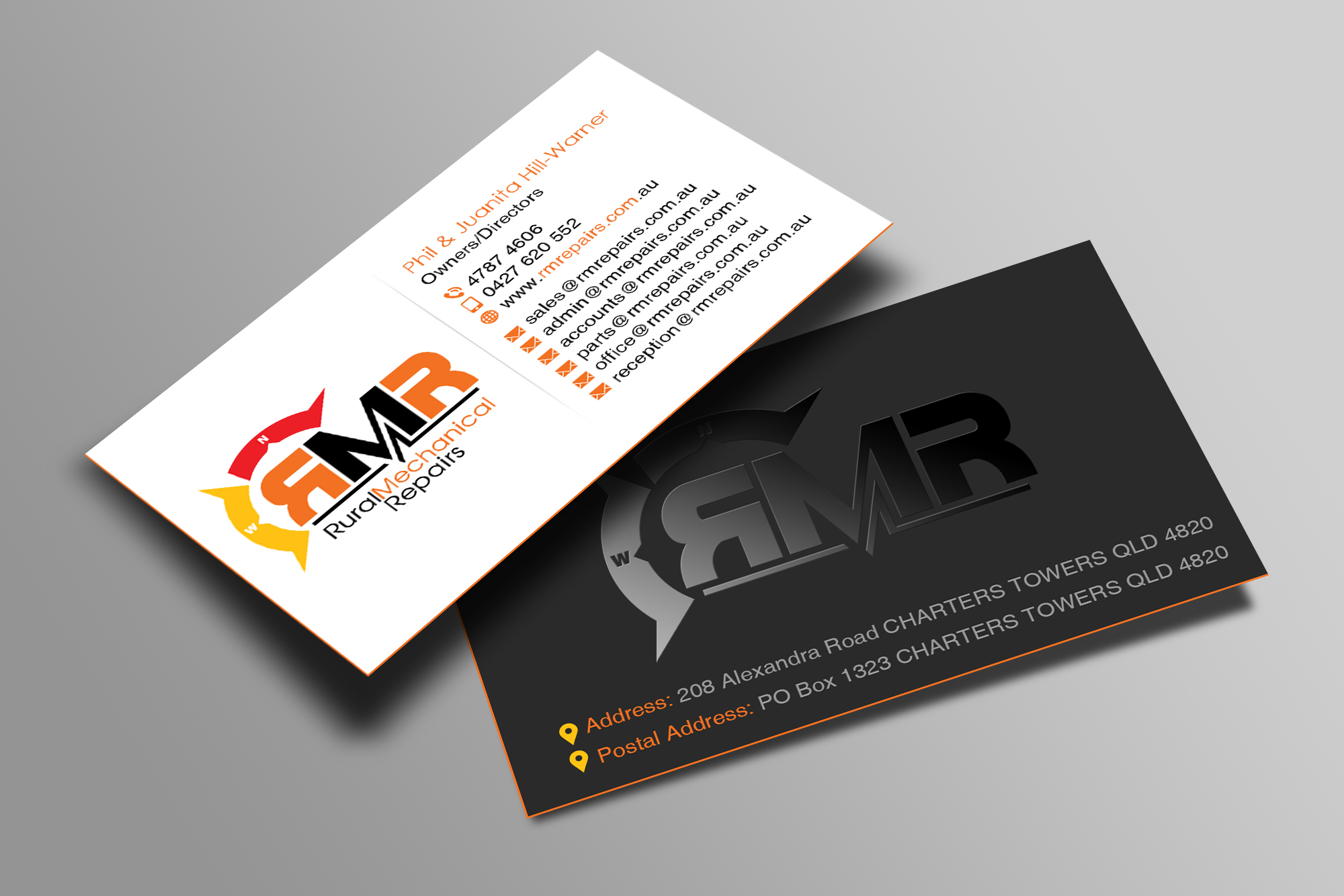 Business Card Design by Creations Box 2015 for Rural Mechanical Repairs | Design #28025346