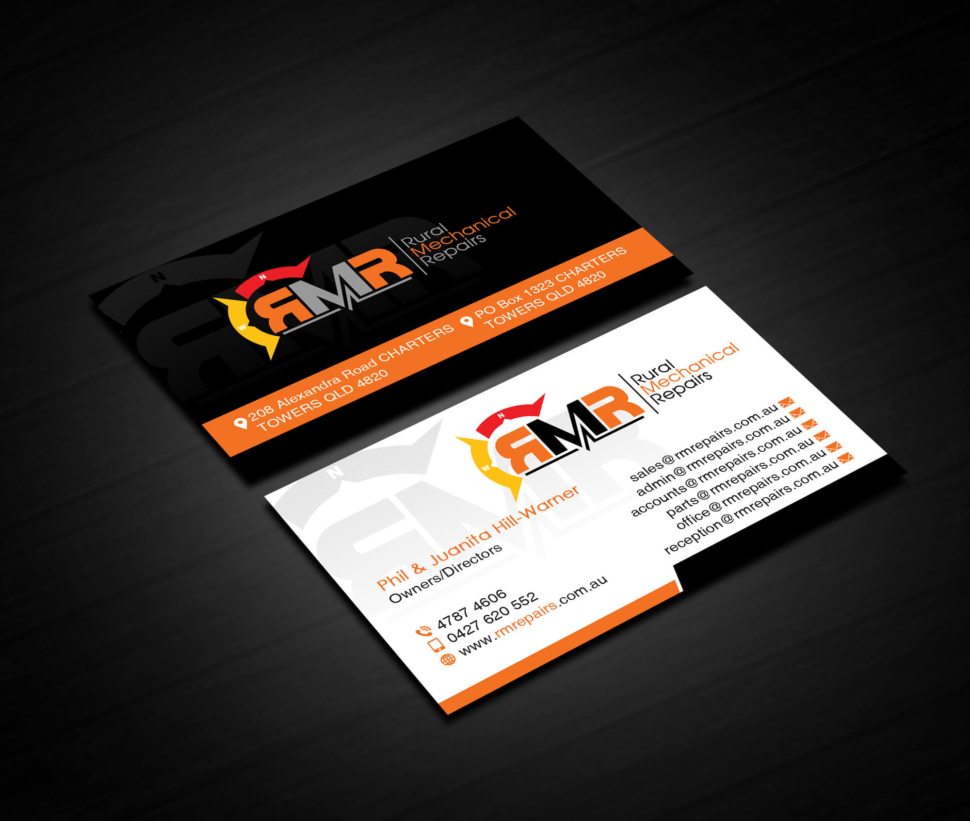Business Card Design by Creations Box 2015 for Rural Mechanical Repairs | Design #28027230