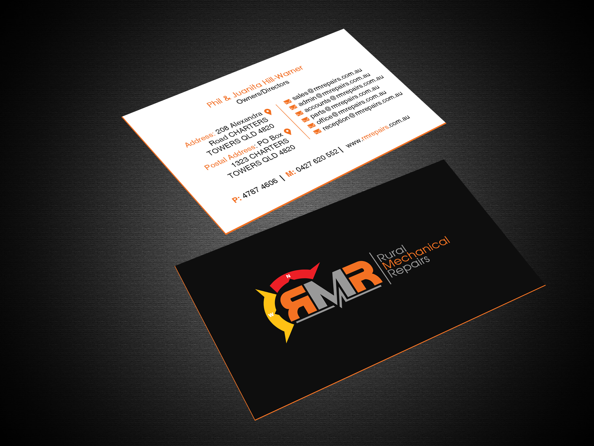 Business Card Design by Creations Box 2015 for Rural Mechanical Repairs | Design #28027231