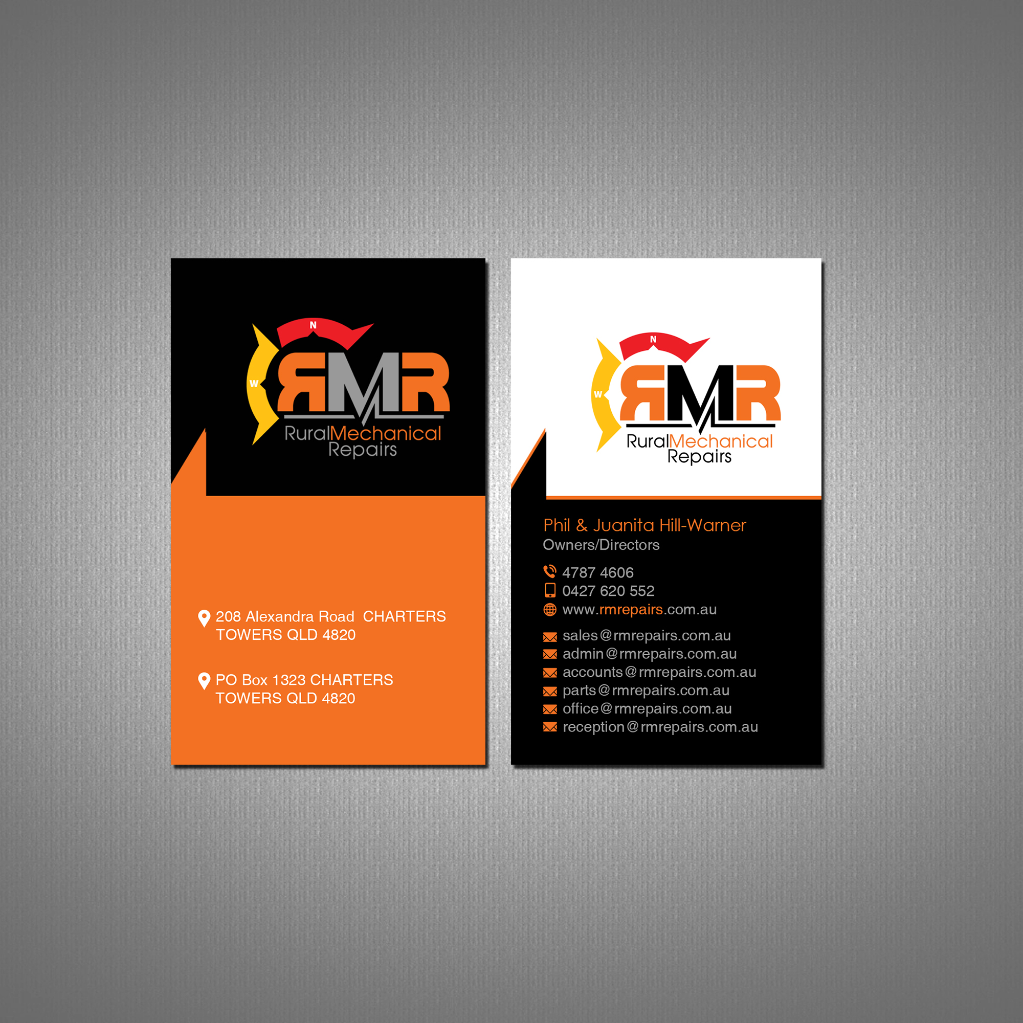 Business Card Design by Creations Box 2015 for Rural Mechanical Repairs | Design #28033325