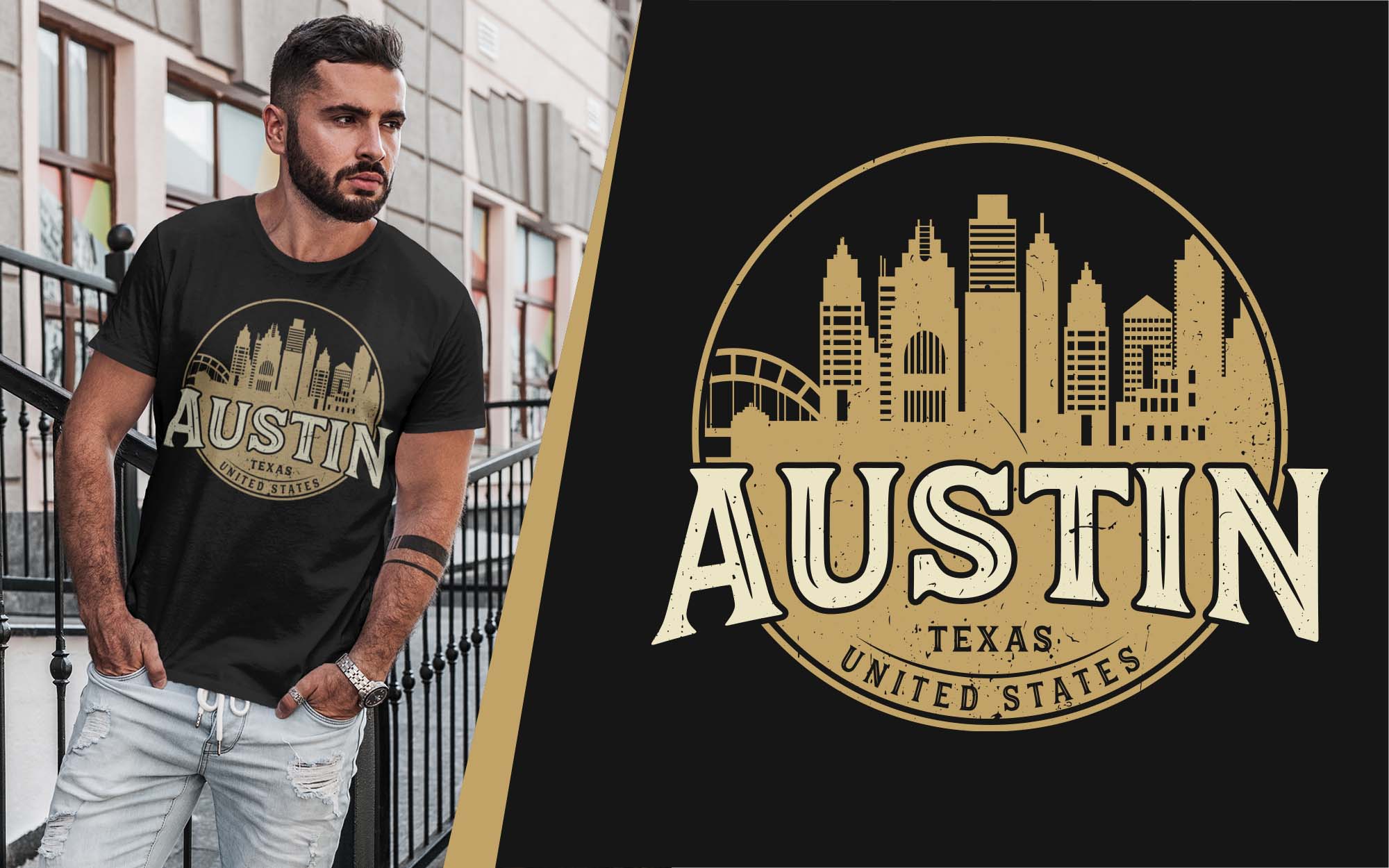 T-Shirt-Design von Ismail Hossain für Native ATX Apparel | Design #28035885