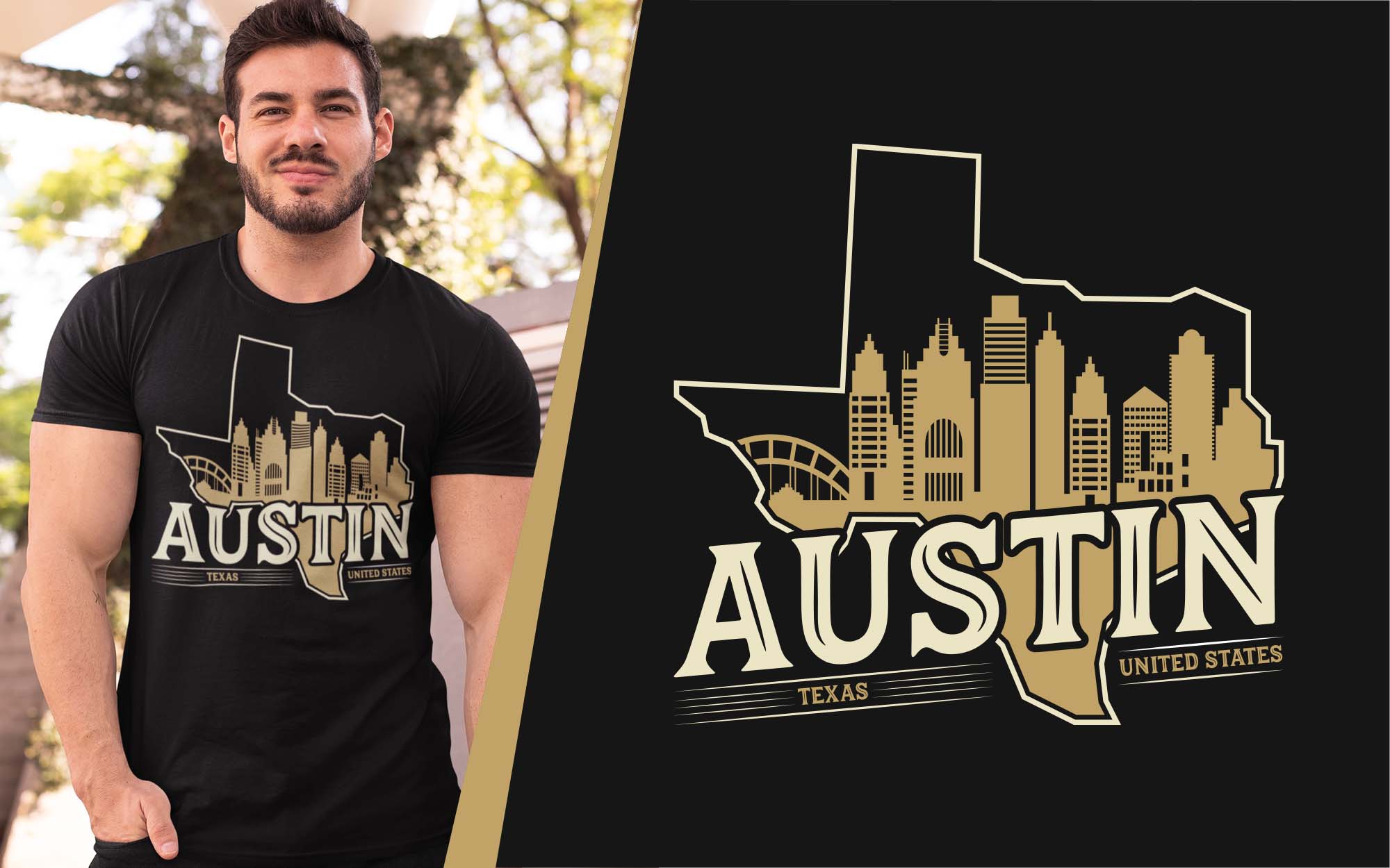 T-Shirt-Design von Ismail Hossain für Native ATX Apparel | Design #28048631
