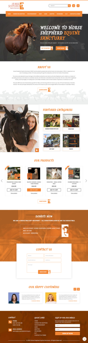 Web Design par MAHABA pour Horse Shepherd Park | Design : #28032004