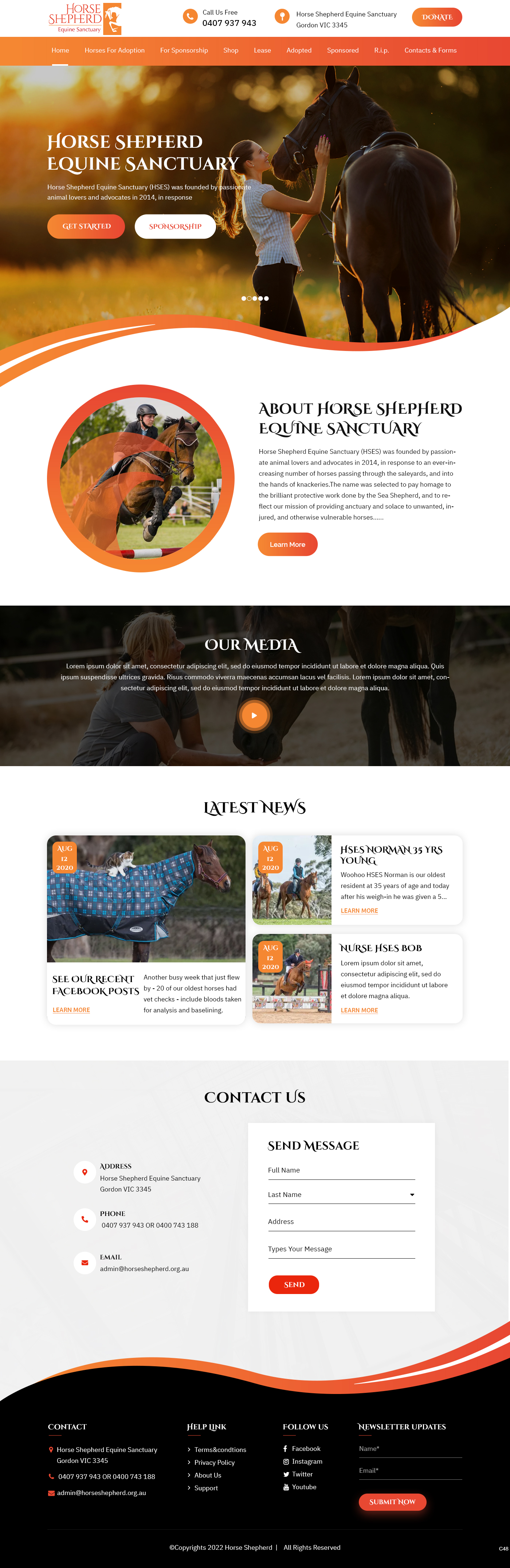 Web Design by pb for Horse Shepherd Park | Design #28027969