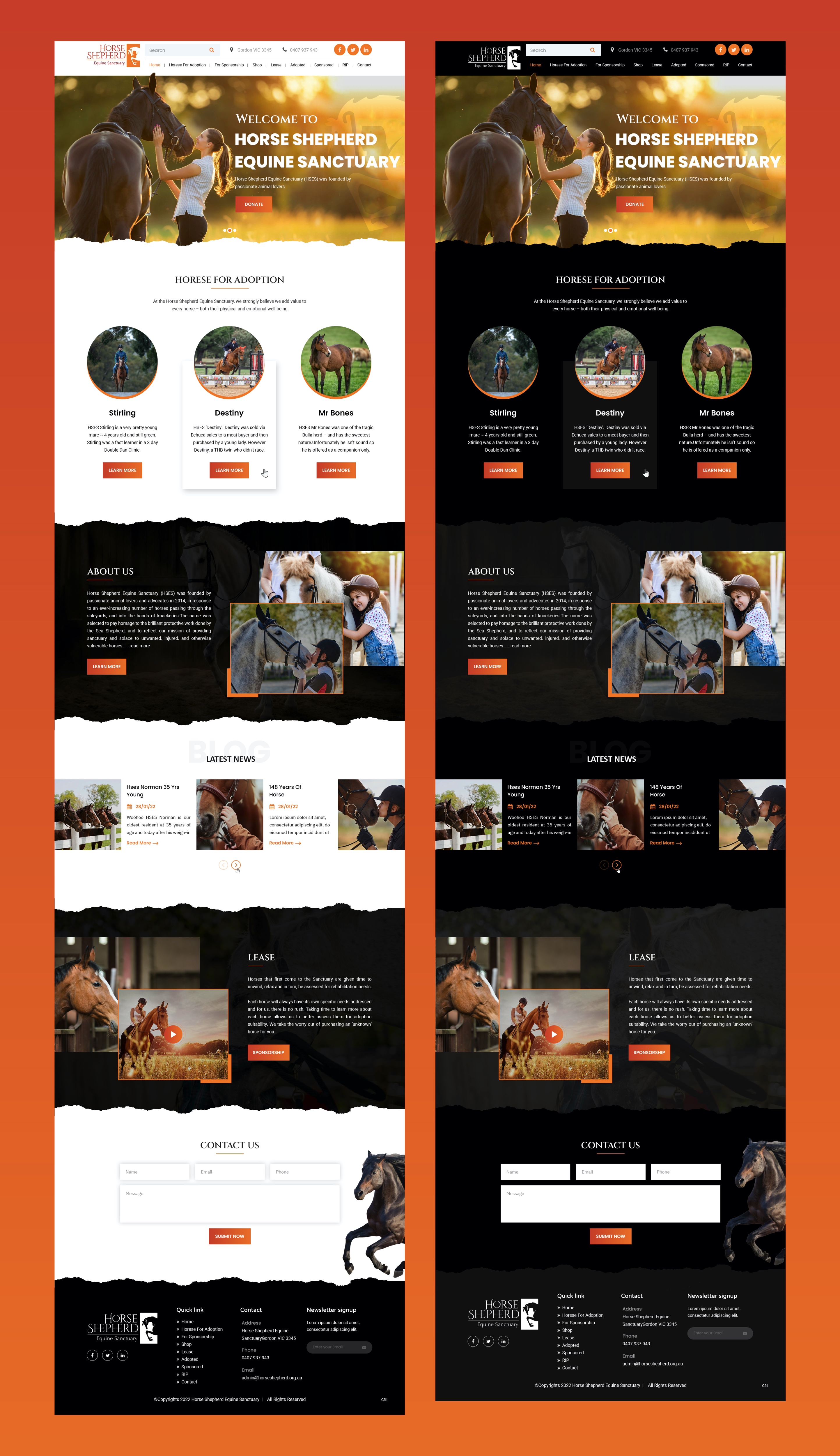 Web Design by pb for Horse Shepherd Park | Design #28027977