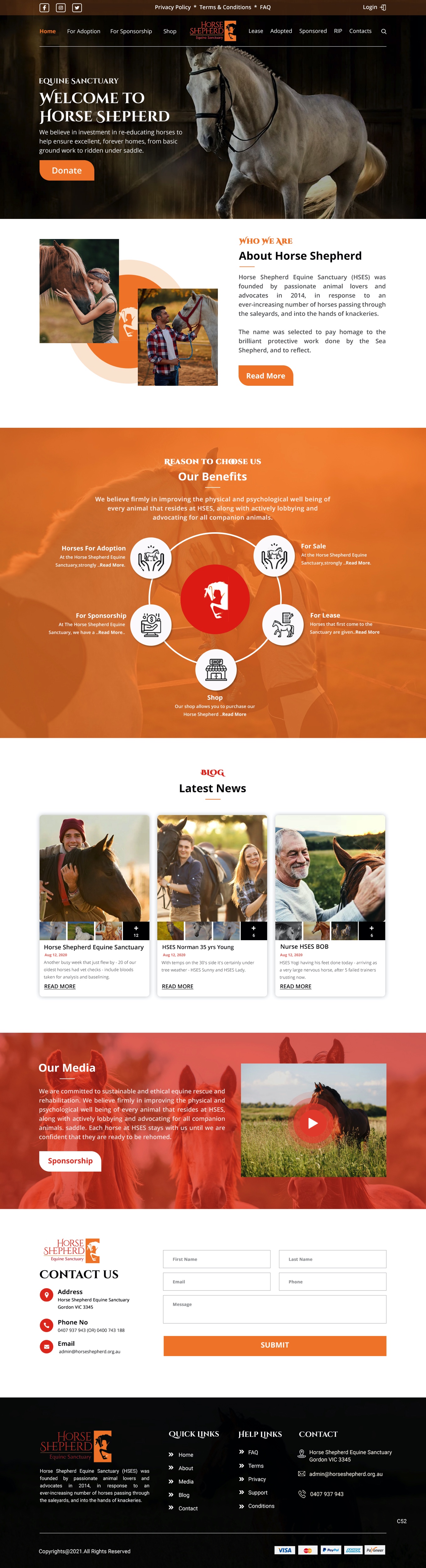 Web Design by pb for Horse Shepherd Park | Design #28032954