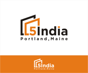 Top Line: 5 India, Bottom Line (smaller): Portland, Maine | Logo Design by Bunda_CiaAnesFiyya