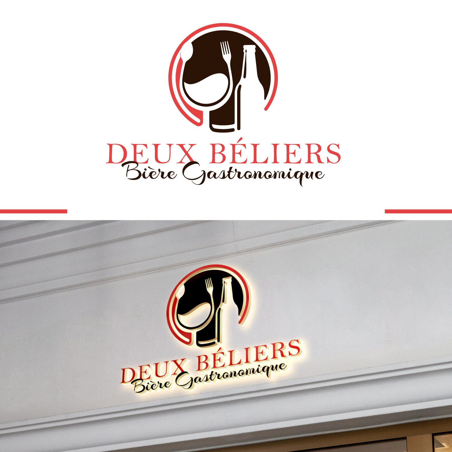 Logo Design by Md Sakhawat Hosssain for Deux Béliers | Design #28068527