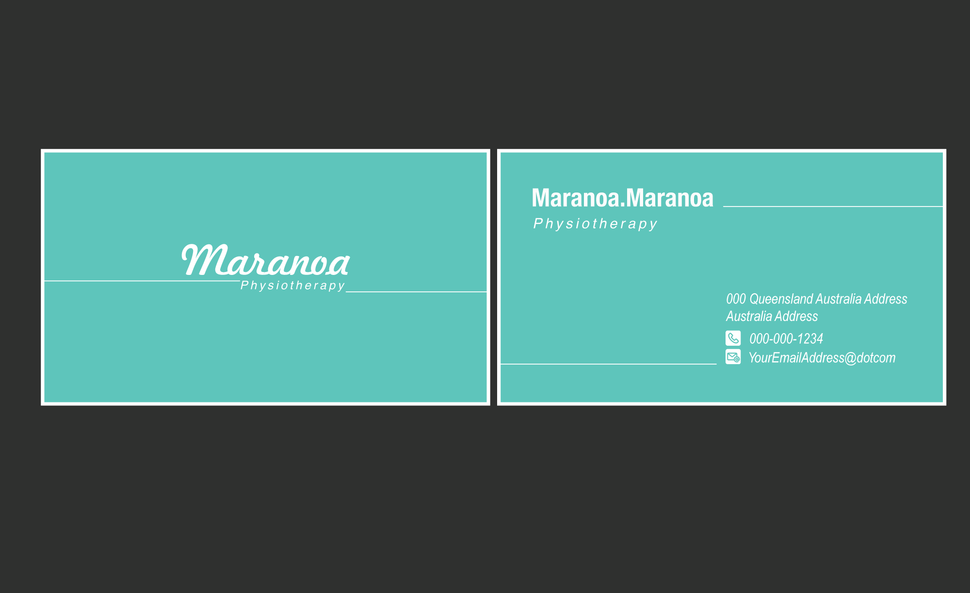 Business Card Design by Manhkokoro for Maranoa Physiotherapy | Design #28024838